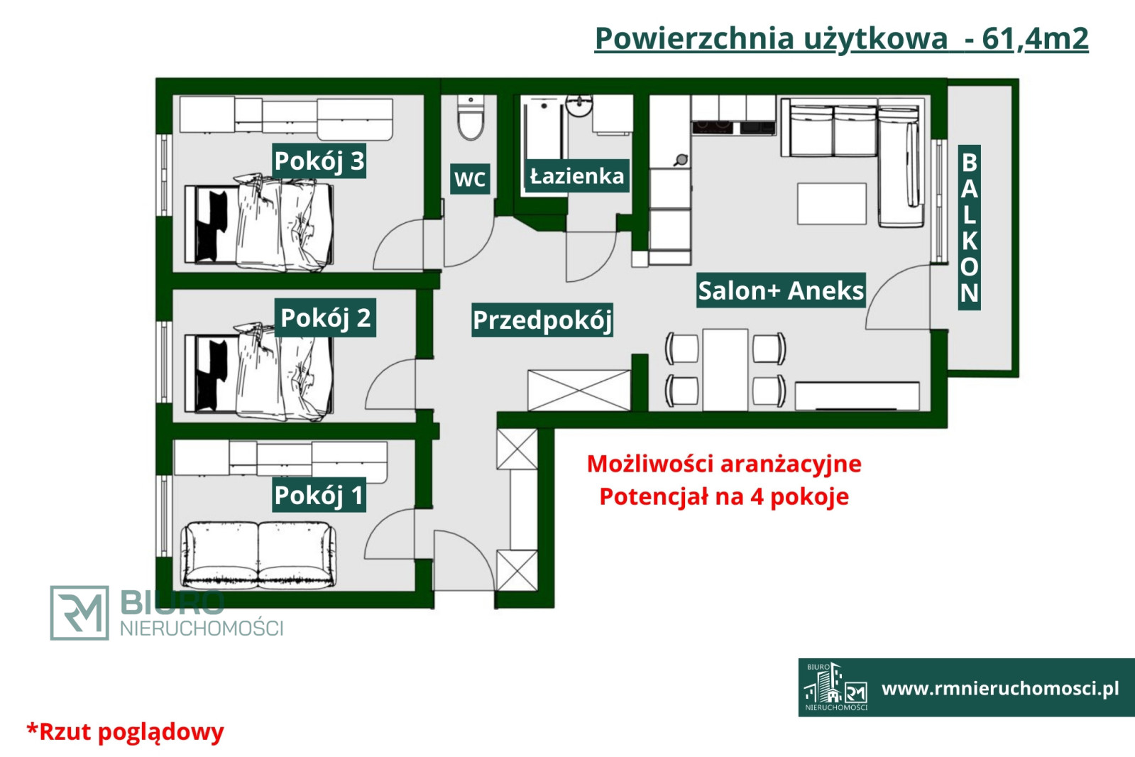 Mieszkanie Sprzedaż Malbork Józefa Wybickiego 18b
