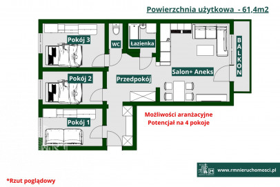 Mieszkanie Sprzedaż Malbork Józefa Wybickiego 18b